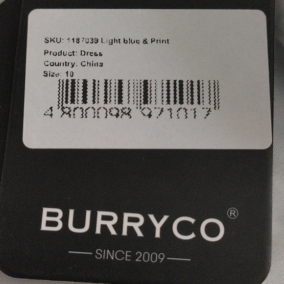 NWT Burryco Size 10 Zebra Abstract Print Long Sleeve Button Front Dress - Picture 5 of 17